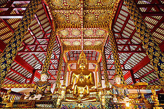 泰国,清迈,松达寺,佛像,祈祷