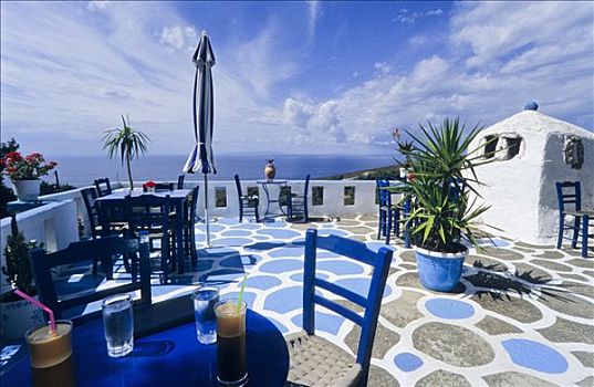 平台,酒馆,克里特岛,希腊