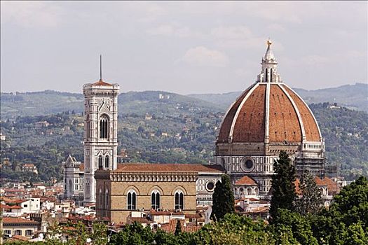圣母百花大教堂,钟楼,佛罗伦萨,托斯卡纳,意大利