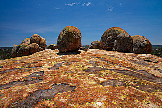漂石,山,国家公园,世界遗产,靠近,津巴布韦,非洲