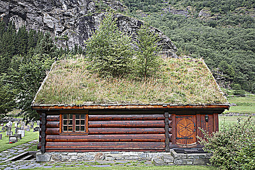挪威,木屋