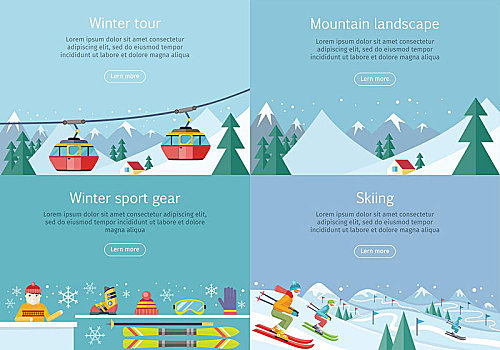 冬天,旅游,山景,运动装备,滑雪,冬季运动,装置,旗帜,娱乐,概念,索道,铁路,风景,滑雪装备,竞争,滑雪缆车,矢量