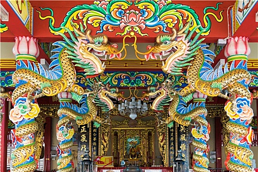 中国龙,雕塑,神祠