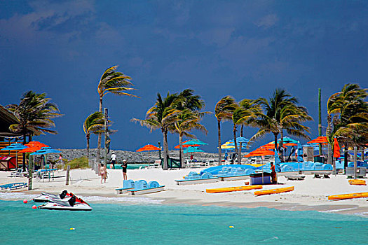 加勒比,巴哈马,海滩,水,活动