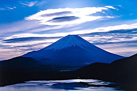 云,山,富士山