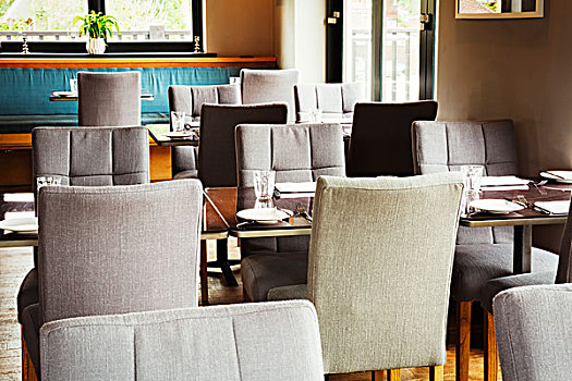 风景,桌子,灰色,软垫,椅子,餐馆