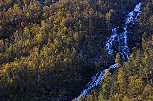 斯堪的纳维亚,挪威,瀑布