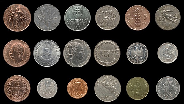 古老,欧洲,硬币