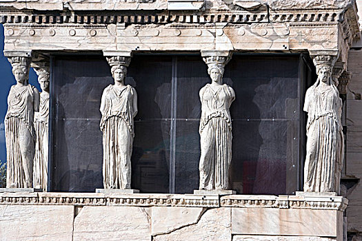 女像柱,门廊,卫城,雅典,希腊