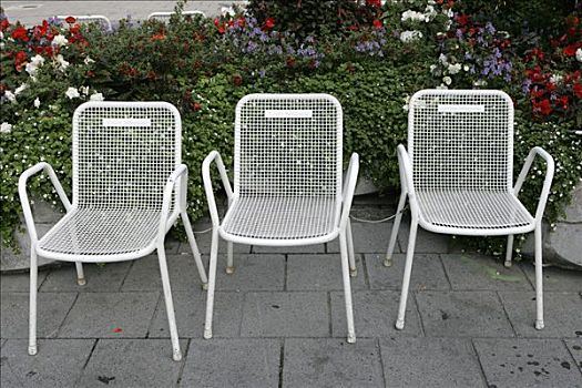 空椅子,慕尼黑,书写,步行区,区域,上巴伐利亚,德国,欧洲