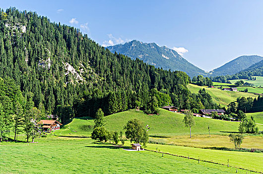 风景,区域,贝希特斯加登地区,靠近,拉姆绍,乡村,巴伐利亚,德国,大幅,尺寸