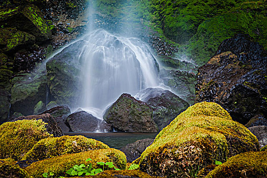 瀑布,哥伦比亚河峡谷,俄勒冈,美国
