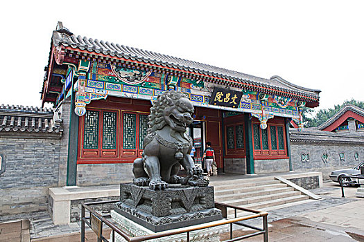 北京颐和园石狮