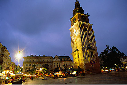 市政厅,塔,广场,克拉科夫,波兰