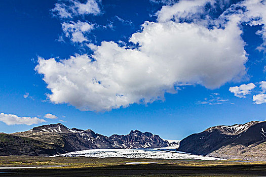 风景,冰河,山,斯卡夫塔菲尔国家公园,冰岛