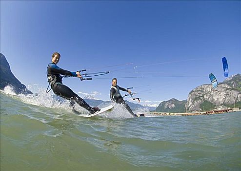 人,风筝冲浪