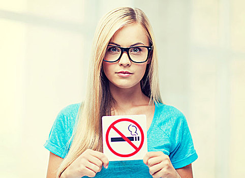 女人,吸烟,限制,标识