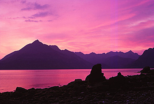 日落,斯凯岛,苏格兰,20世纪,艺术家
