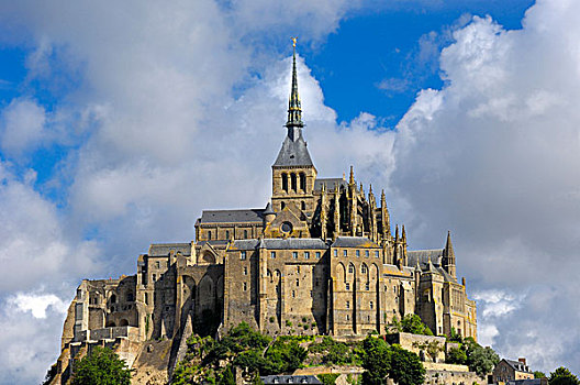 圣米歇尔山,本笃会修道院,诺曼底,法国,欧洲