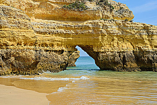 悬崖,普拉亚达洛查,阿尔加维,葡萄牙