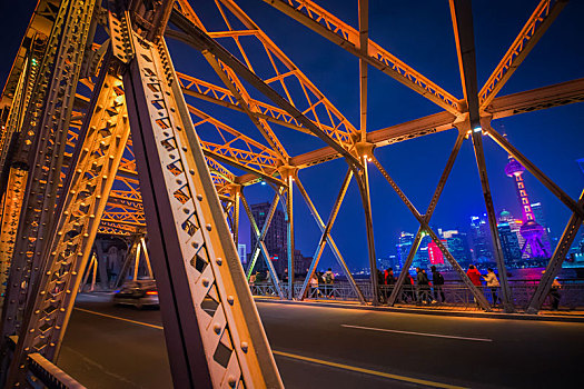 上海外滩外白渡桥夜景