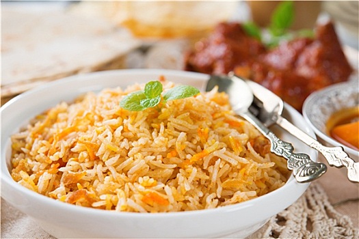 新鲜,烹饪,印度,米饭