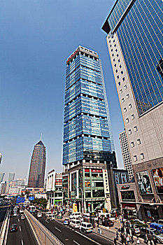 上海浦东的城市建筑
