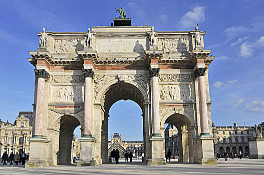 拱形,旋转木马,凯旋门,巴黎,地点,法国