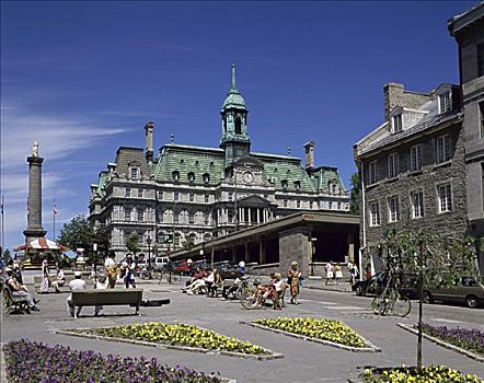 雅克卡特尔广场,市政厅,蒙特利尔,加拿大
