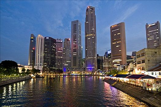 金融区,克拉码头,新加坡河,新加坡,东南亚