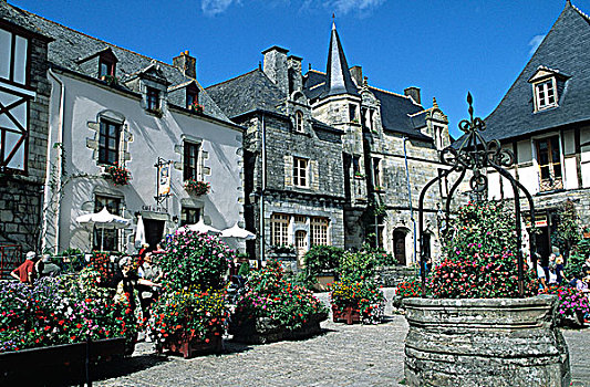 法国,布列塔尼,莫尔比昂省,主要街道,房子,16世纪