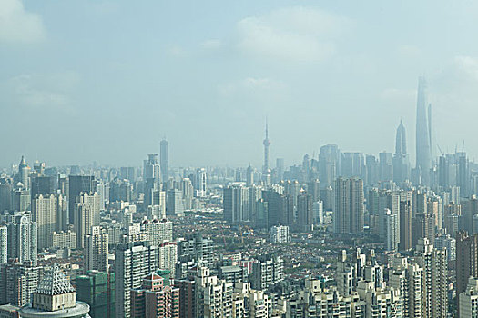 俯视图,上海,中国