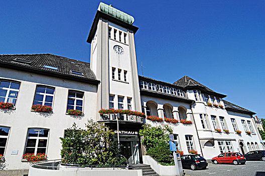 市政厅,哈根,北莱茵威斯特伐利亚,德国,欧洲