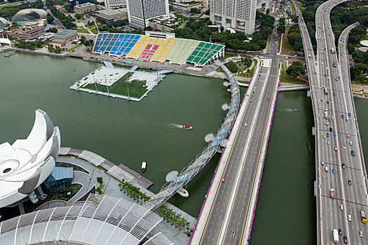 新加坡,二月,风景,基因,灵感,螺旋,桥,跨越,码头