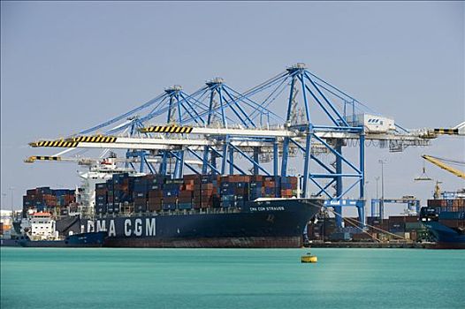 集装箱港,货船,马耳他