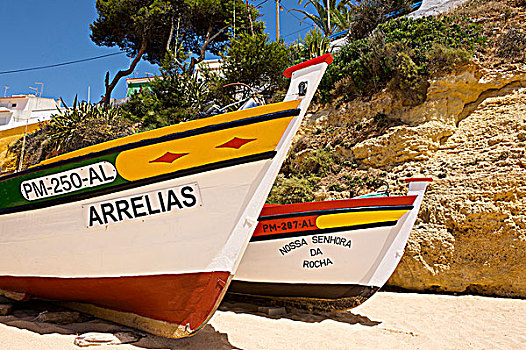 传统,渔船,阿尔加维,葡萄牙