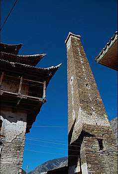 四川阿坝小金县,沃日乡,土司碉楼,古建筑