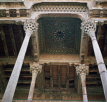 清真寺,木质,柱子,18世纪,艺术家,未知
