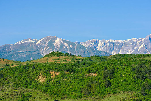 山,靠近,区域,阿尔巴尼亚,欧洲