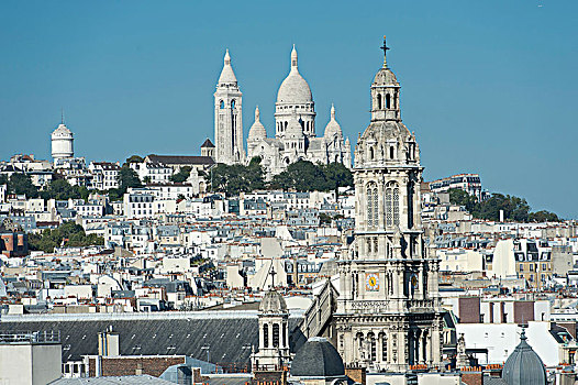 法国,巴黎,地区,钟楼,教堂,大教堂
