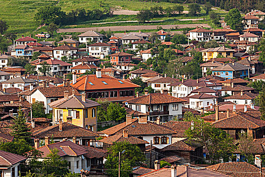 保加利亚,中心,山,科布里夫什提察,乡村,风景