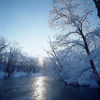 河,上游,冬天