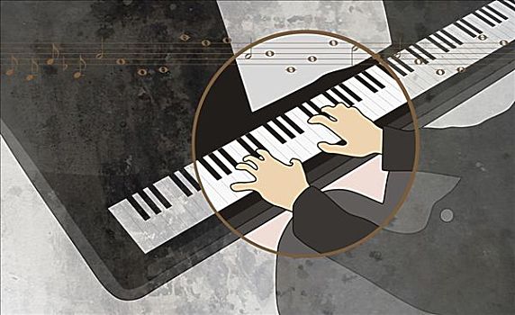 人,演奏,钢琴