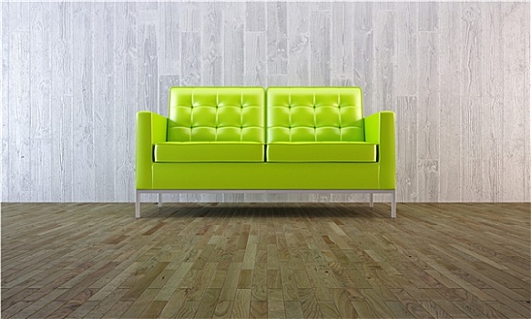 绿色,沙发,简约,风格