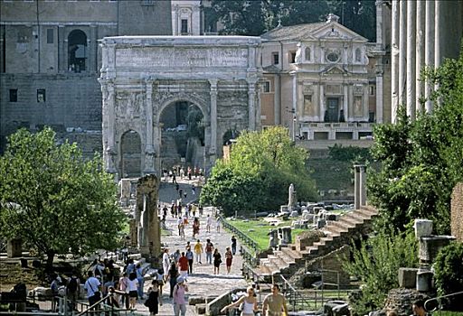 拱形,古罗马广场,罗马,拉齐奥,意大利,欧洲