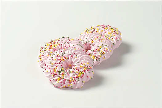 粉色,蛋白甜饼,花环,饼干