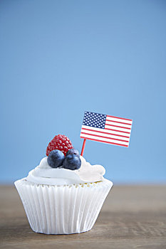 杯形蛋糕,美国国旗