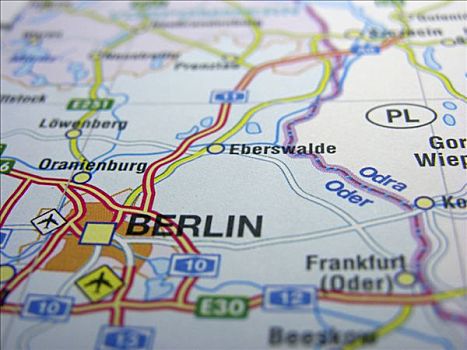 地图,柏林,围绕,区域,向上,边界