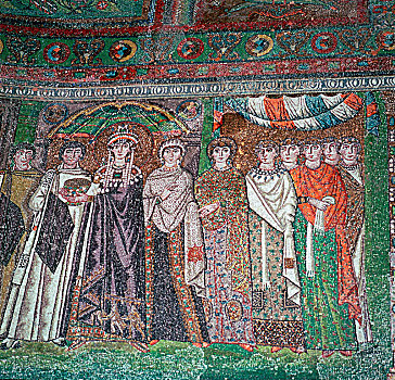 图案,皇后,法院,6世纪,艺术家,未知