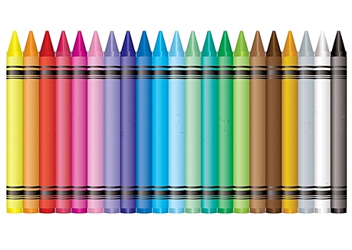 彩虹,蜡笔画